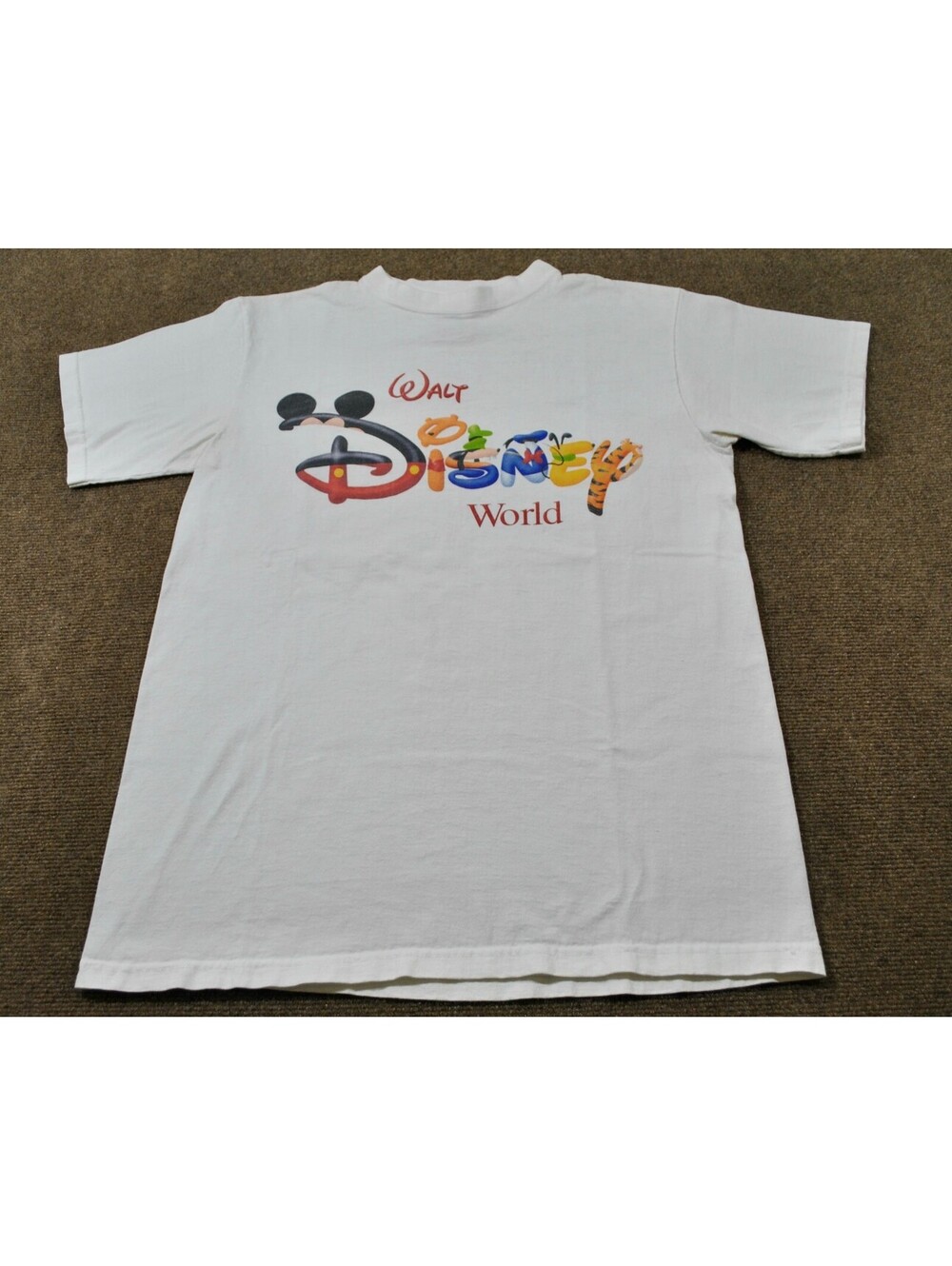 Vintage Walt Disney World Mickey Mouse Land Wear 90s White Shirt Medium